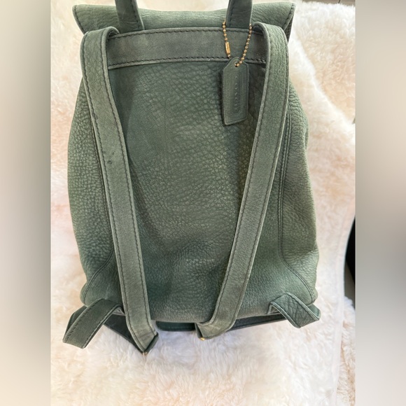 Vintage 90s Coach Sonoma Backpack in Green Suede Leather - Picture 5 of 6